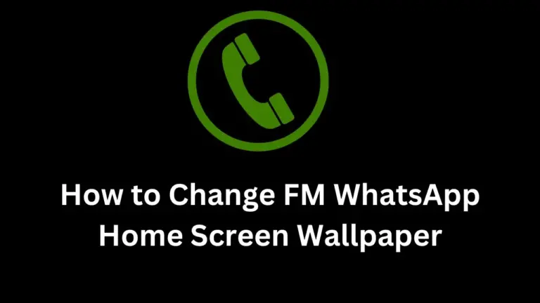 How to Change FM WhatsApp Home Screen Wallpaper
