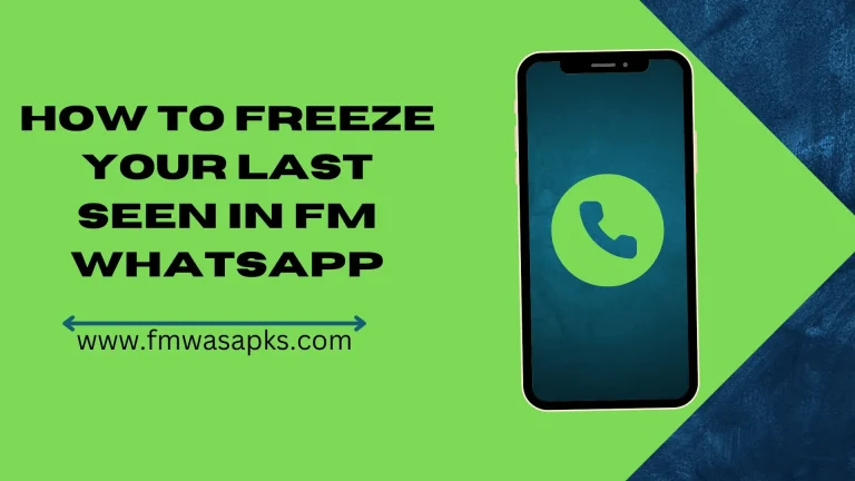 How To Freeze Your Last Seen in FM WhatsApp