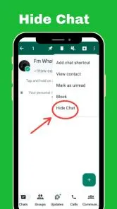 step to hide chat in FM WhatsApp